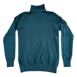 Daimidy Cashmere Blend Turtleneck Sweater Green Size Small